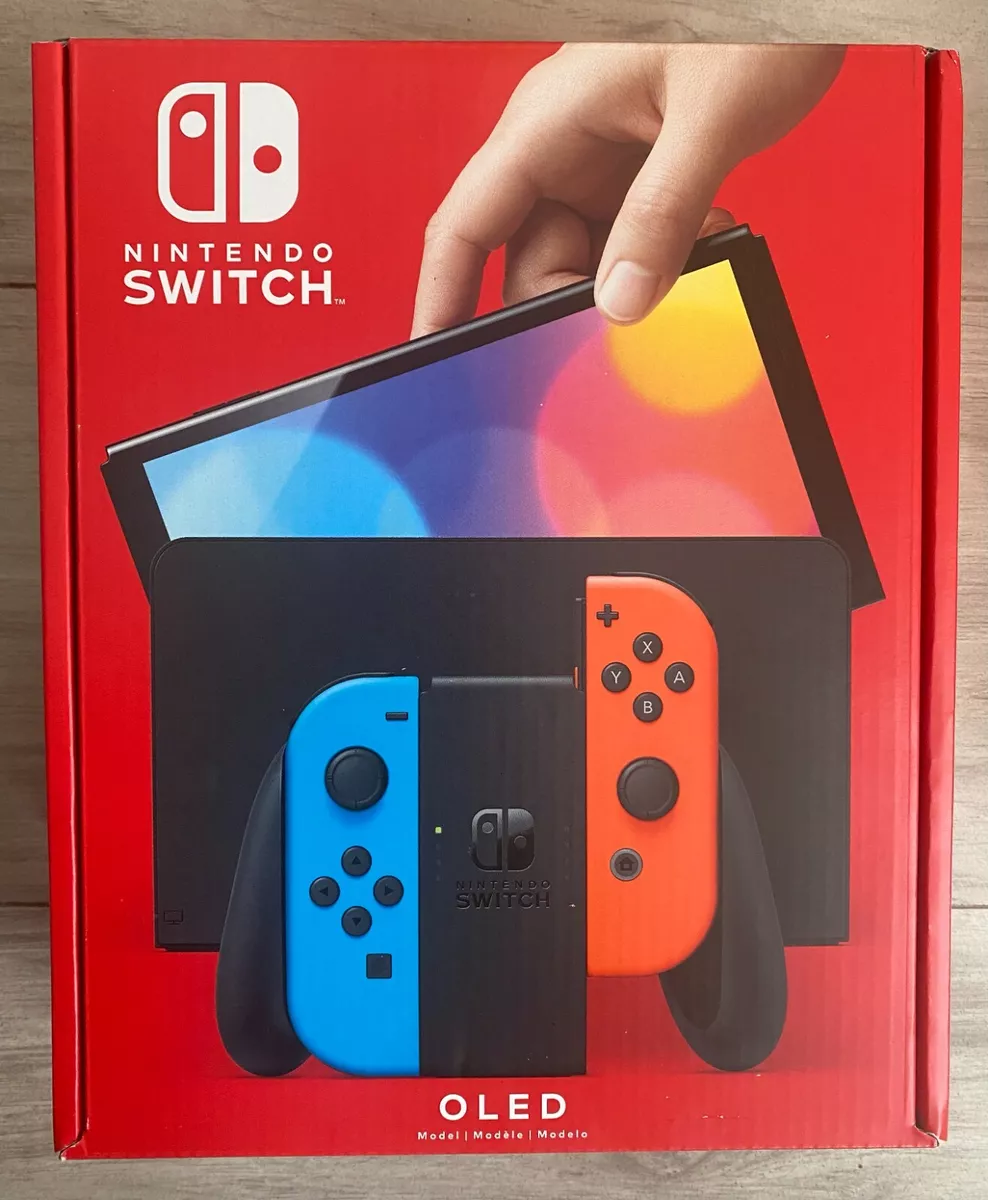 Nintendo Switch – OLED Model w/ Neon Red & Neon Blue Joy-Con