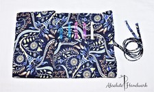 Handmade Blue Crochet Hook Case Yarn Knitting Hook Organizer Crochet Holder New