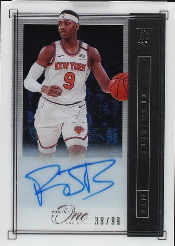 RJ Barrett 2019-20 Panini One and One Dual Rookie Patch Auto /99