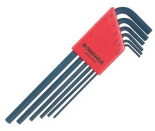 Bondhus 12146 Set of 6 Hex L-wrenches, Long Length, sizes 1.5-5mm