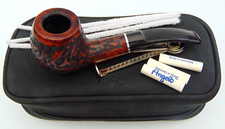 Angelo Leder Pfeifentasche für 2 Pfeifen mit Pfeife Rustik ,Reiniger, Filter.Nr1