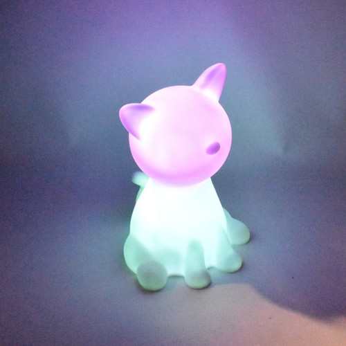 LED Cat Children Lamp Multi Color Child Safe Silicone Night Light - Picture 6 of 7