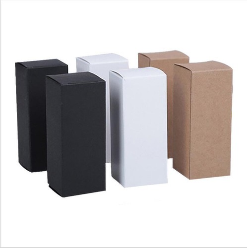 100pcs Kraft Paper Tube Cardboard Boxes Essential Oil Bottle Packaging Box - Picture 1 of 22