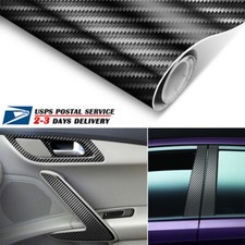 5d Waterproof Carbon Fiber Vinyl Car Wrap Sheet Roll Film Sticker Decal Paper Us