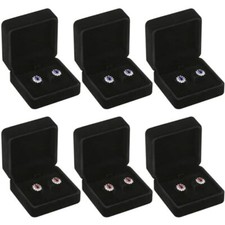 6 Pieces Velvet Jewelry Gift Boxes for Necklace Pendant Earring Box -6PCS