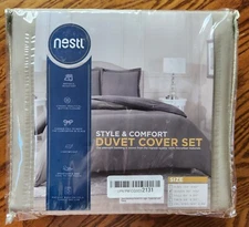 Nestl Bedding 3 Piece Duvet Cover Set - Queen - Green