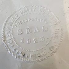 CLEARFIELD DAIRY CO.INC. CLEARFIELD PA. 1925 Seal On Old Paper
