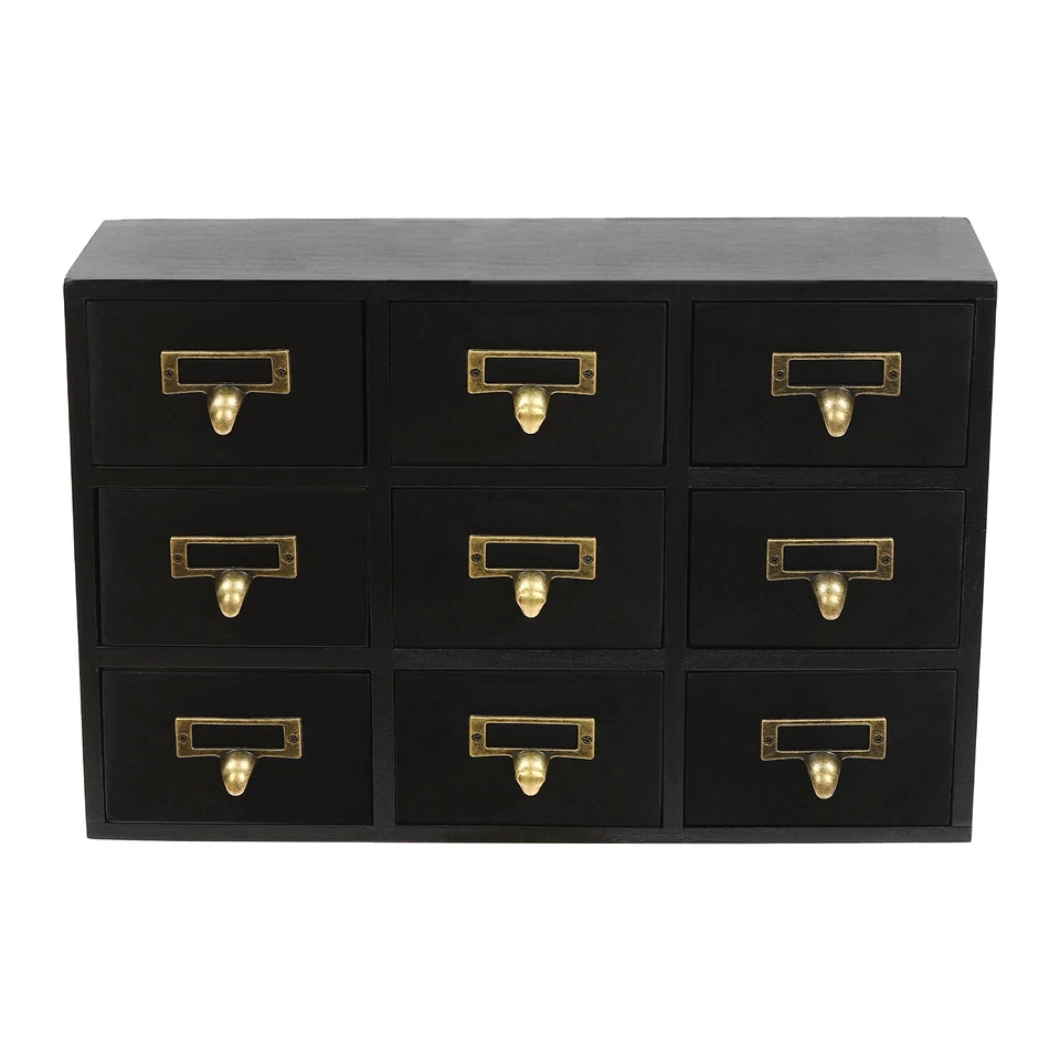 Apothecary Chest & Cabinet, Wooden Medicine Drawer Organizer Box With 9 Drawers - Image 4 of 4