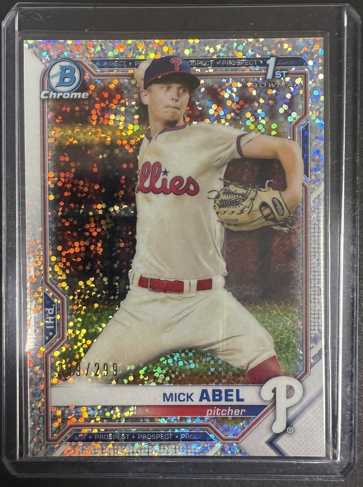 2021 Bowman 1st Chrome Mick Abel #BCP-42 Speckle Refractor 189/299 RC Twins