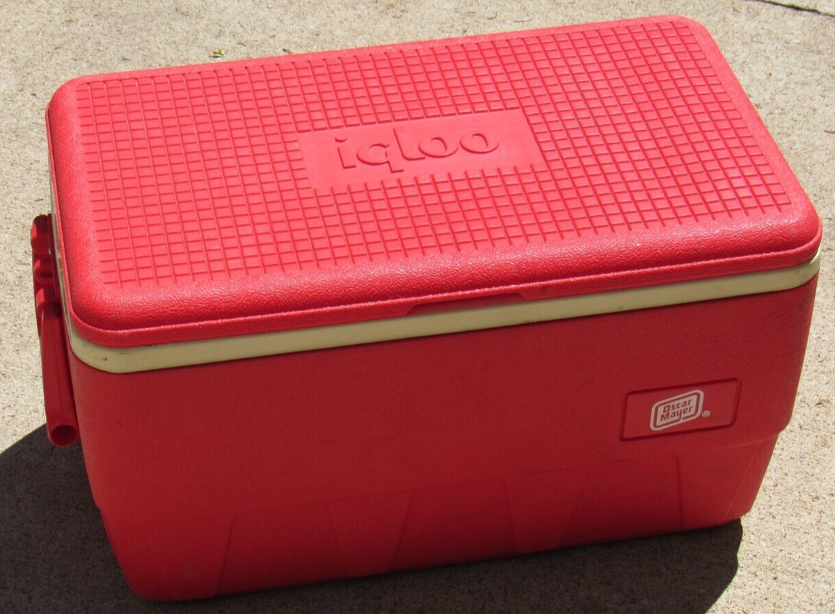 Vintage Red IGLOO Plastic Oscar Mayer Cooler - USA made hot dog | eBay