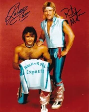 Ricky Morton Robert Gibson Rock & Roll Express Signed 8x10 Wrestling NWA WWE 1
