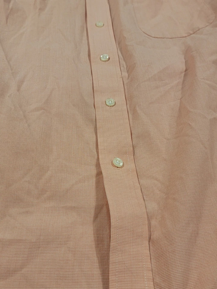 (18 34-35) Men's Chaps Ralph Lauren Dress Shirt Peach Orange Cotton Blend - Image 2 of 4
