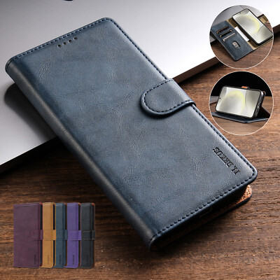 For Samsung Galaxy S24 Ultra S23 S22 S21 S20FE Magnetic Leather Wallet Flip Case