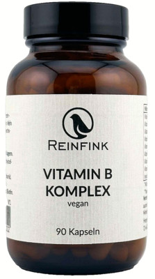 Vitamin B Komplex - vegan - 1 Kapsel/Tag - Braunglasflasche - aus Deutschland