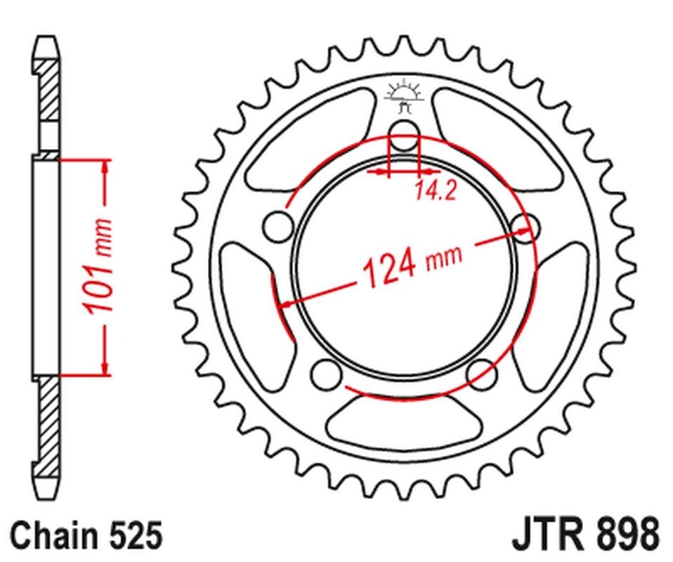 Pignon arrière JT 4508 pour entretien kit chaîne moto KTM 990 Superduke R de 2005