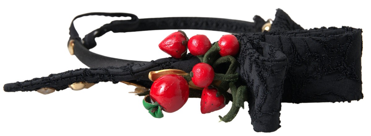 DOLCE & GABBANA Diadem Headband Tiara Berry Fruit Crystal 