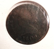 1809 Classic Head Half Cent 1/2c Penny US Coin First Year in PCS Holder