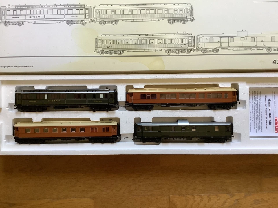 Marklin ref 42757 coffret 4 voitures Mitropa - Photo 2/3