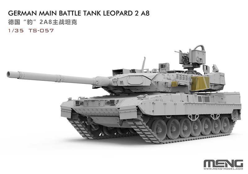 Meng Model TS-057 - 1:35 German Main Battle Tank Leopard 2A8 - New