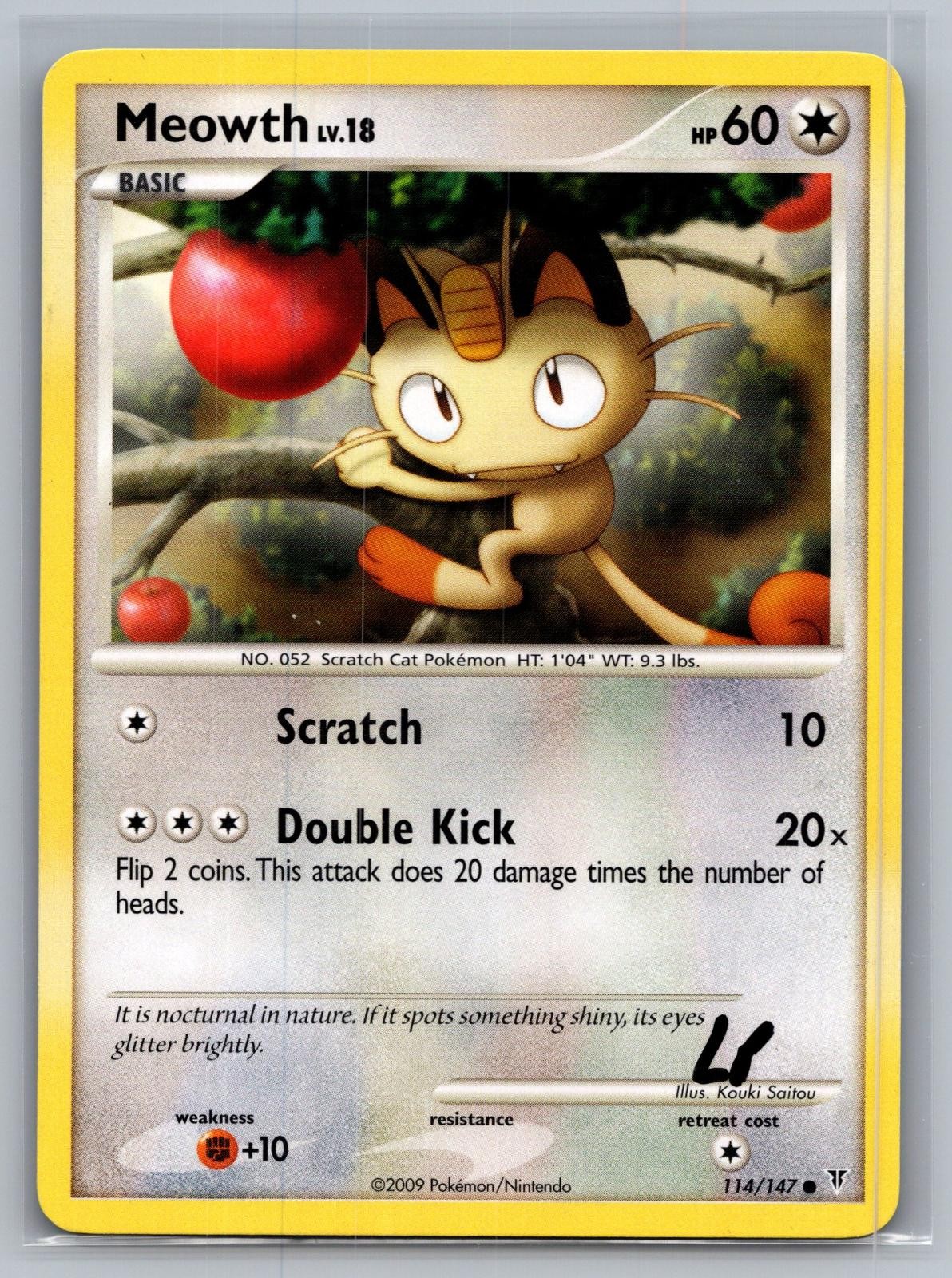 Meowth 114/147 Common Supreme Victors Pokemon Lightly Played