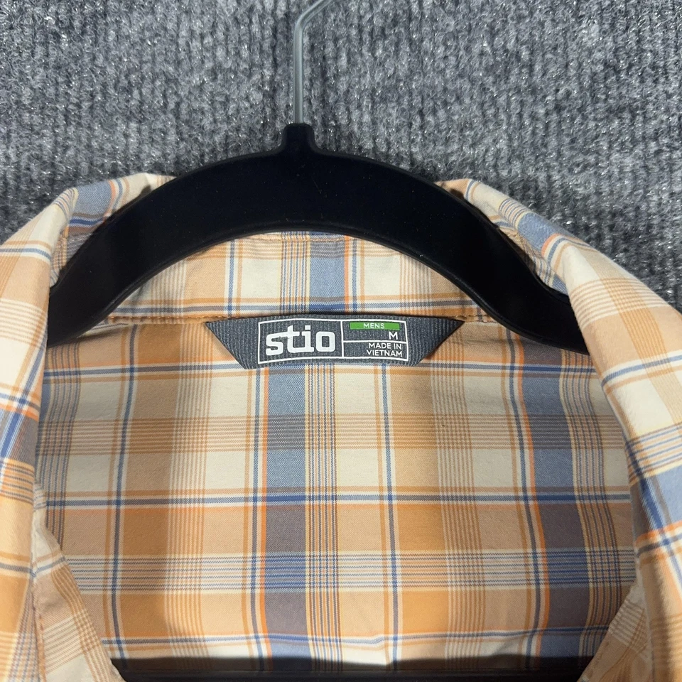 Camisa Stio Para Hombre Mediana A Cuadros Frente A Presión Perla Occidental A Presión Manga Larga Foto 3 de 4