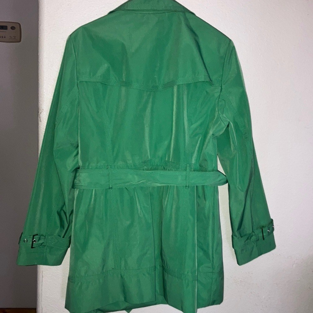 Double-Breasted Fully Lined Jacket with Belt Rain… - image 6