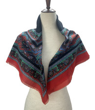 Vintage Scarf The Specialty House Made In Italy Rich Moody Paisley Classic Boho
