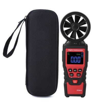 ST6816 LCD Handheld Digital Anemometer Wind Speed Temperature Meter Tester SET