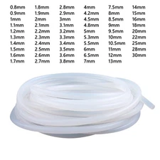 Silicone Rubber Sealing Strip White Round Solid Flexible Elastic Cord 0.8mm-30mm