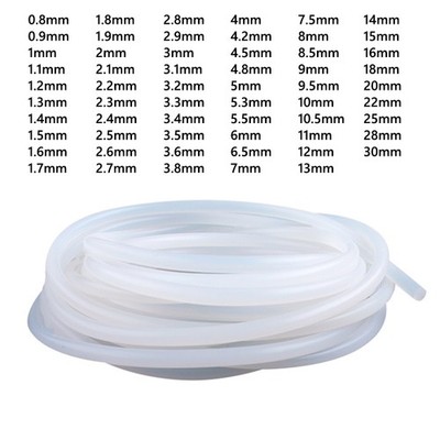 Silicone Rubber Sealing Strip White Round Solid Flexible Elastic Cord 0.8mm-30mm