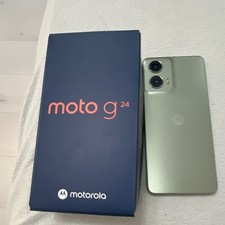 Motorola g 24 128 GB 8 GB RAM Android ohne Simlock Smartphone Silber Slate