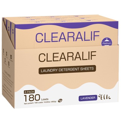 Laundry Detergent Sheets, Up to 180 Loads, Fresh Lavender, liquidless, Eco-Fr...