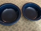 2 Vintage Fiesta Ware Cobalt Blue 8 1/2" Serving Bowls Homer Laughlin Fiestaware