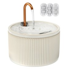 MISFANS Ceramic Cat Water Fountain with 2-Pack Replaceable Filters | Copper F...