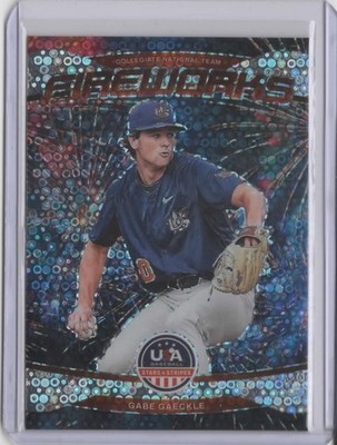 2026 USA Baseball Stars and Stripes Prizm Fireworks Prizms Disco #4 Gabe Gaeckle