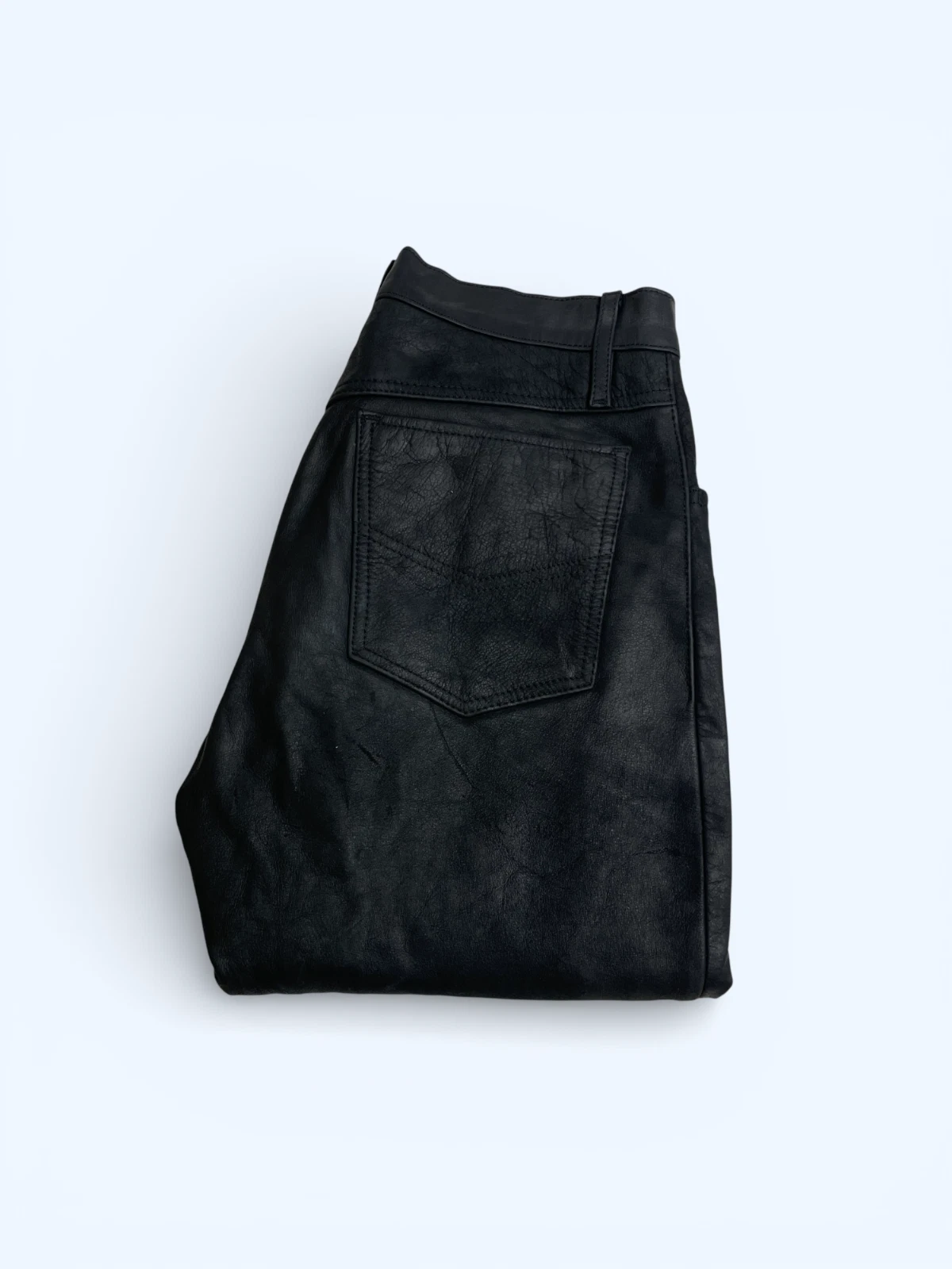 ORINA Mens 100% Genuine Leather Motorcycle Trousers Pants W29" L29" Rider Jean