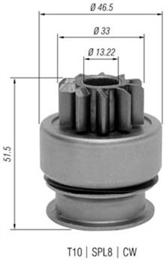 Fits MAGNETI MARELLI 940113020348 STARTER BENDIKS POSITIONS ARE NOT INTERCHANGE