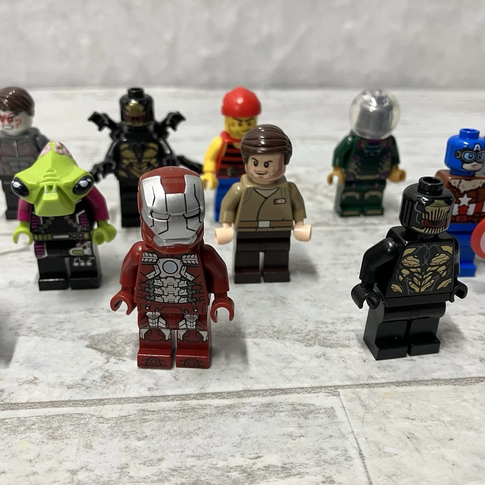 Lego Super Heroes Minifiguras Lote De 14 Figuras DC MARVEL Batman Spider-Man Más Foto 3 de 4