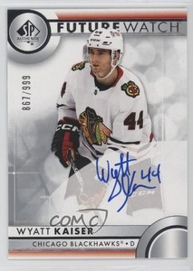 2023-24 SP Authentic Auto Future Watch /999 Wyatt Kaiser #137 Rookie Auto RC
