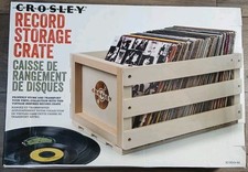 Crosley - AC1004A-NA - Record Storage Crate - Holds up to 75 Albums - Natural