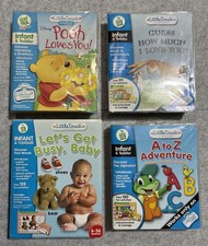Little Tough Leap Frog Games Lot Of 4 Infant  Toddler Pooh Loves You  More