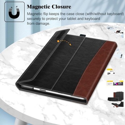Elegant Multi-Angle Case for 13'' Microsoft Surface Pro 11/10/9 with Stylus Ho...