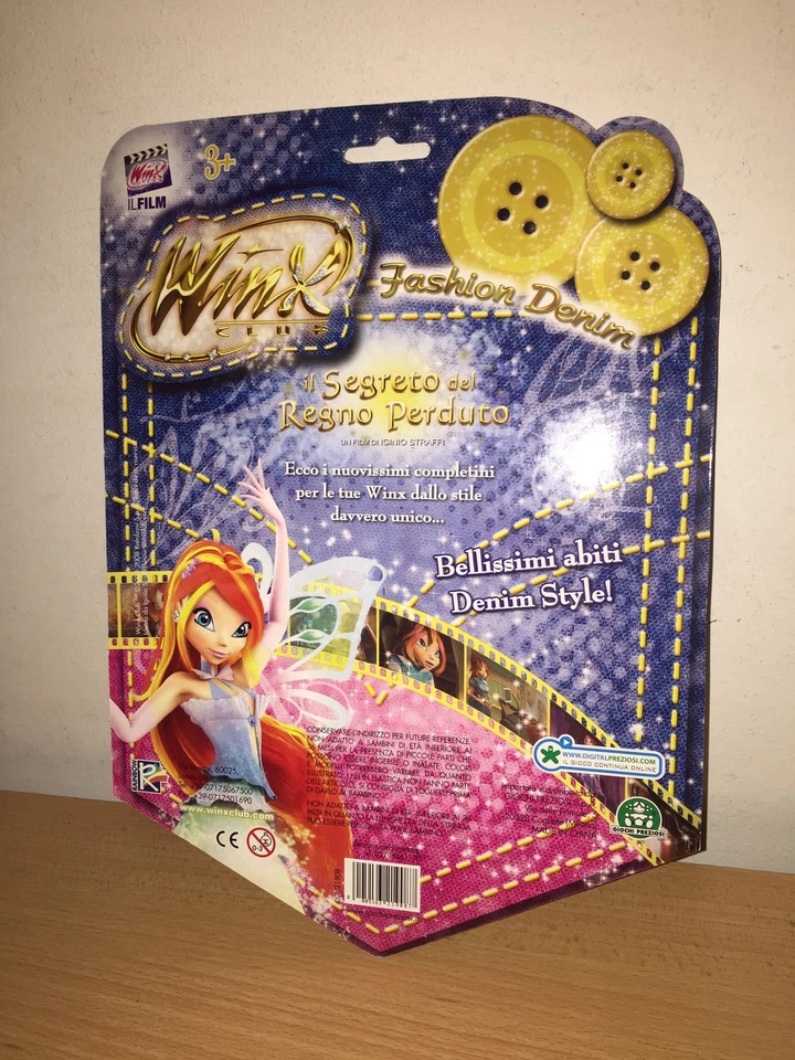 Winx Il Segreto Del Regno Perduto Fashion Denim ABITO per FLORA 27 cm MIB, 2008 - Immagine 2 di 2