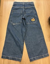JNCO Jeans Vtg 90s Y2K Twin Cannon Wide Leg Baggy Dark Stone Men's 30x30
