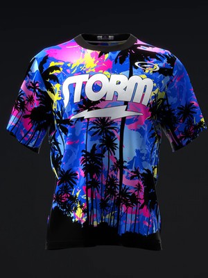 Personalize Name STORM - TROPICAL SURGE PEARL Bowling Jersey Shirt - All Size