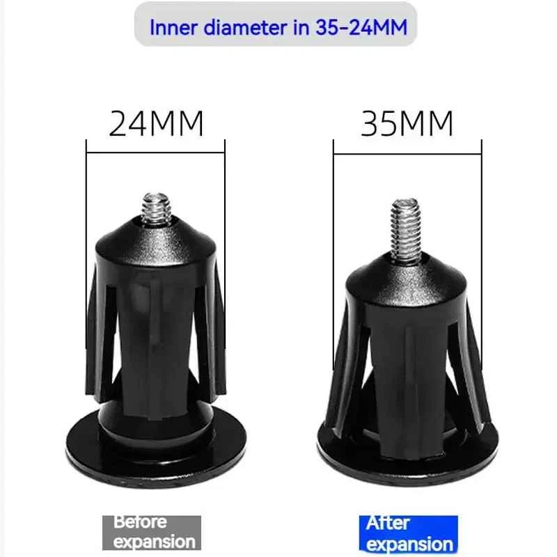 1 par de tapones de aluminio para manillar de bicicleta MTB barra elevadora plana tapa de agarre Foto 3 de 4