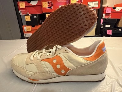 Saucony DXN Trainer Beige Orange Low Top Athletic Sneaker