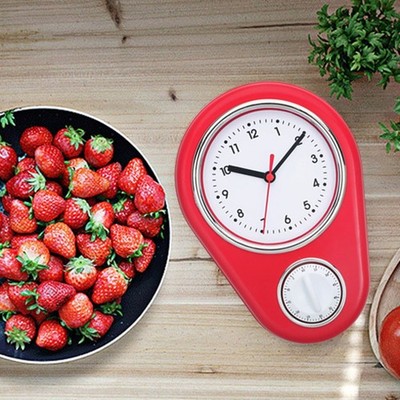 Quartz Kitchen Timer Wall Clock 9 Inch Multifunction Easy Use Accurate Timing