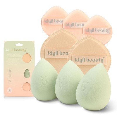 Travel-Friendly Blending Sponge Puff Set - 8 Versatile Makeup Tools for All Skin