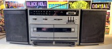 Magnavox Dual Cassette Deck Stereo Vintage Boombox AW 7790 Tested WORKS